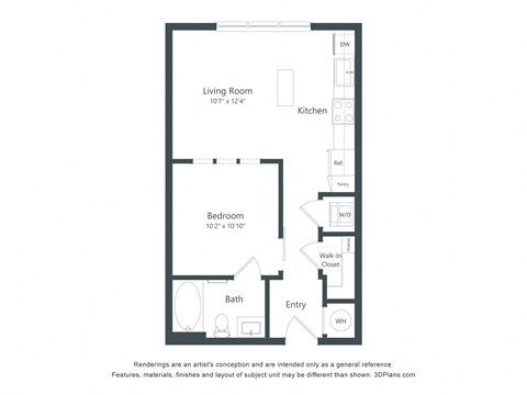 a floor plan of a bedroom apartment